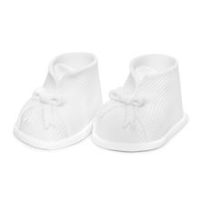Picture of BABY SHOES WHITE 10X 6CM HAND MADE SUGAR CAKE TOPPER